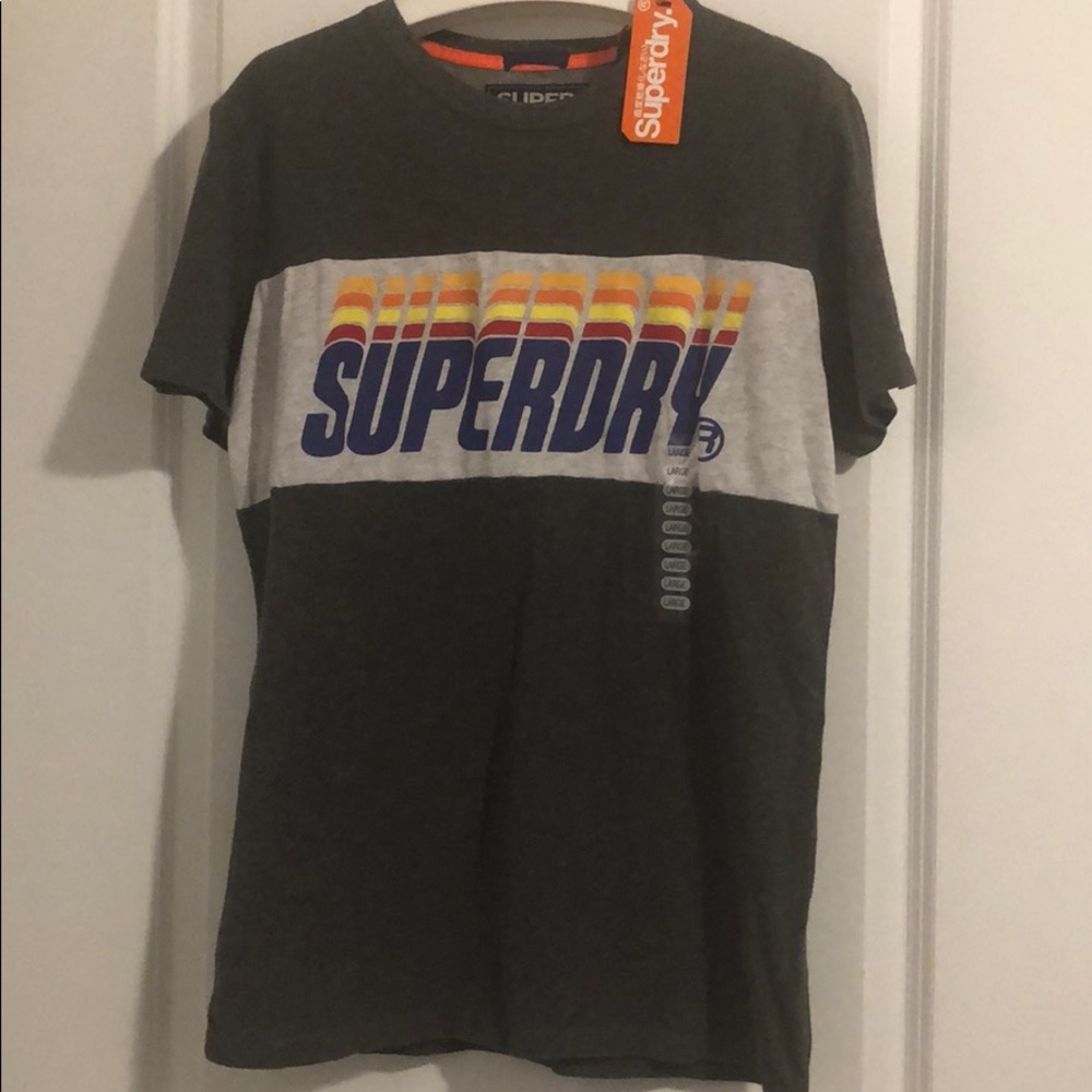 Superdry Men’s T-Shirt Triple Drop Pop Panel Tee - Picture 2 of 2
